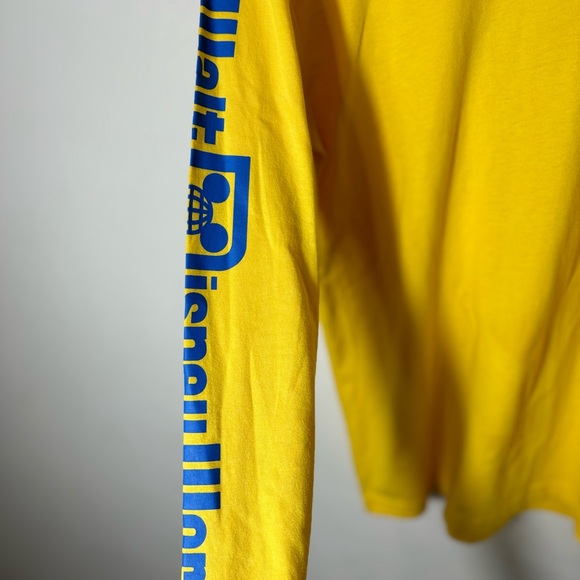 Disney Parks Walt Disney World Unisex Yellow/Blue Long Sleeve Shirt M - Picture 4 of 6
